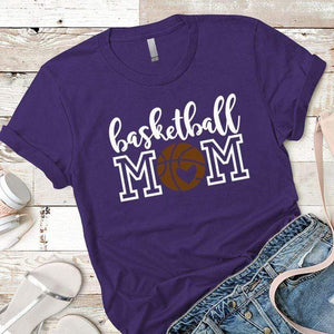 Basketball Mom Premium Tees T-Shirts CustomCat Purple Rush/ X-Small 