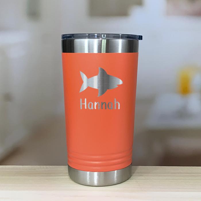 Personalized Shark Kids Engraved Tumbler