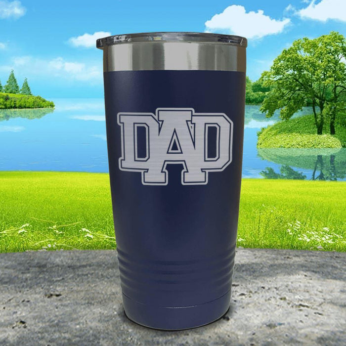 Dad Engraved Tumbler Tumbler ZLAZER 20oz Tumbler Navy 