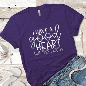 I Have A Good Heart Premium Tees T-Shirts CustomCat Purple Rush/ X-Small 