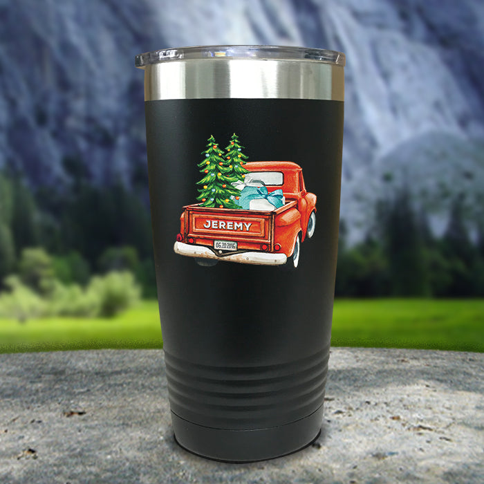 Christmas Truck Personalized Color Printed Tumblers