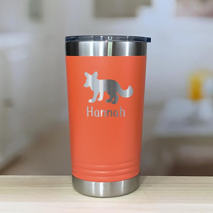 Personalized Fox Kids Engraved Tumbler