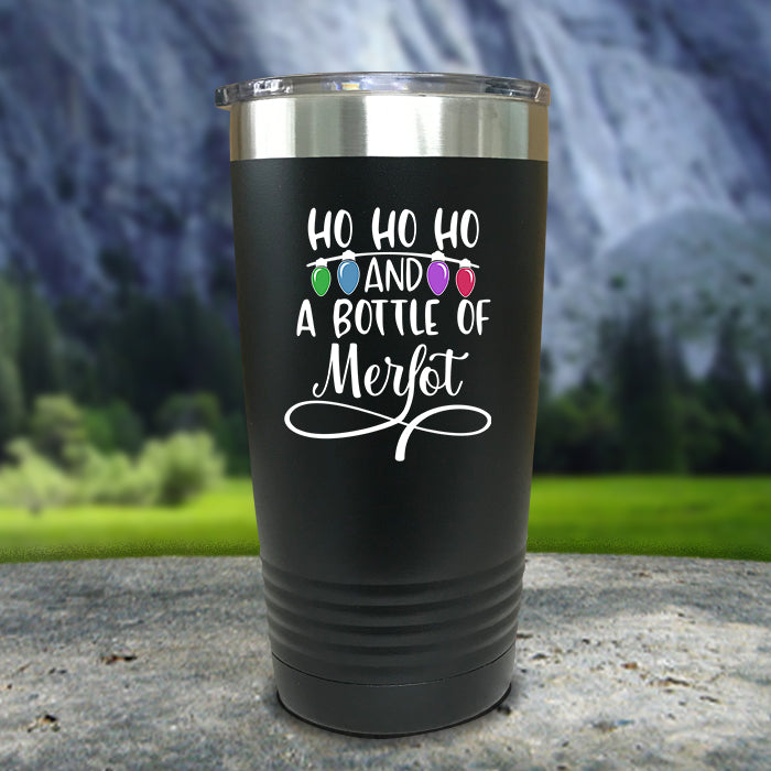 Ho Ho Ho And A Bottle Of Merlot Color Printed Tumblers