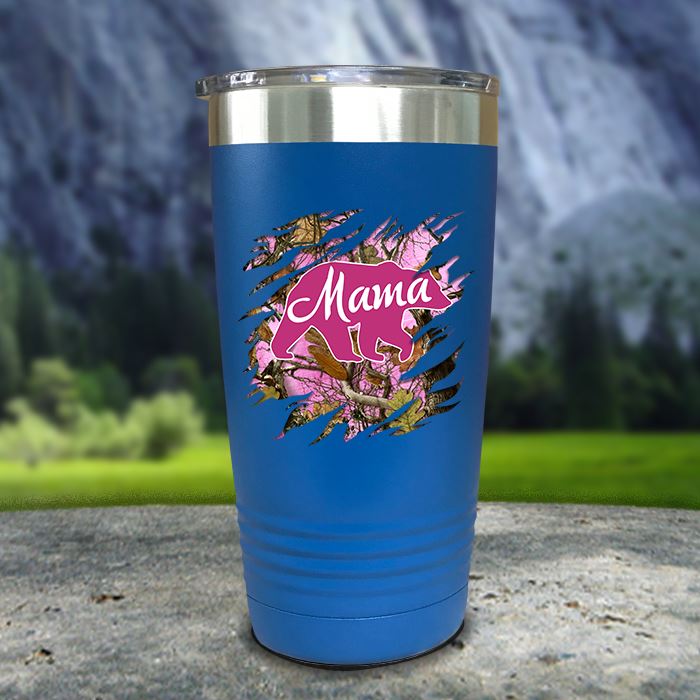 Papa And Mama Bear Camo Ripped Color Printed Tumblers