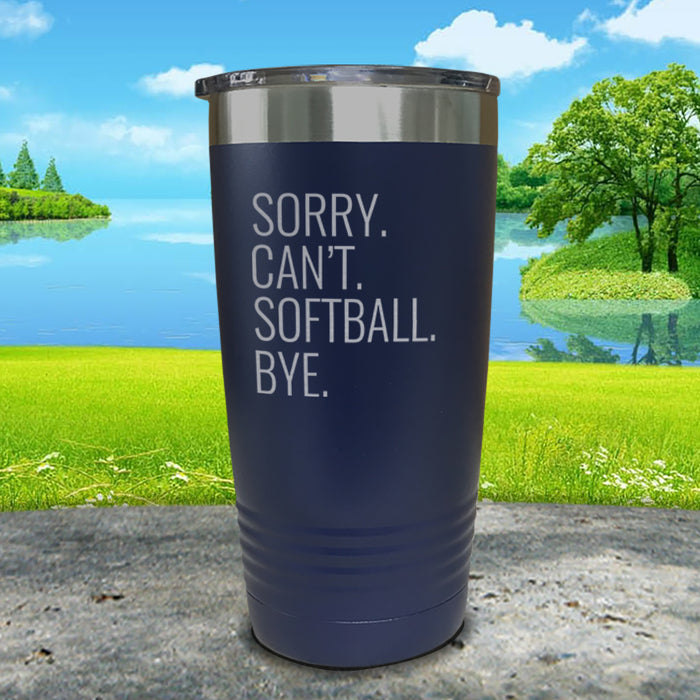 Sorry Can't Bye Personalized With Sports Engraved Tumbler