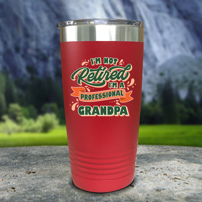 Retired Grandpa Personalized Color Printed Tumblers