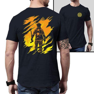 Firefighter Into The Inferno Premium Tee T-Shirts CustomCat Midnight Navy X-Small 