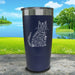 Cat Halloween Engraved Tumbler Tumbler ZLAZER 20oz Tumbler Navy 