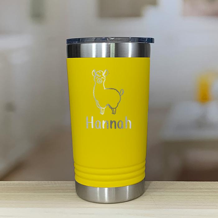 Personalized Llama Kids Engraved Tumbler