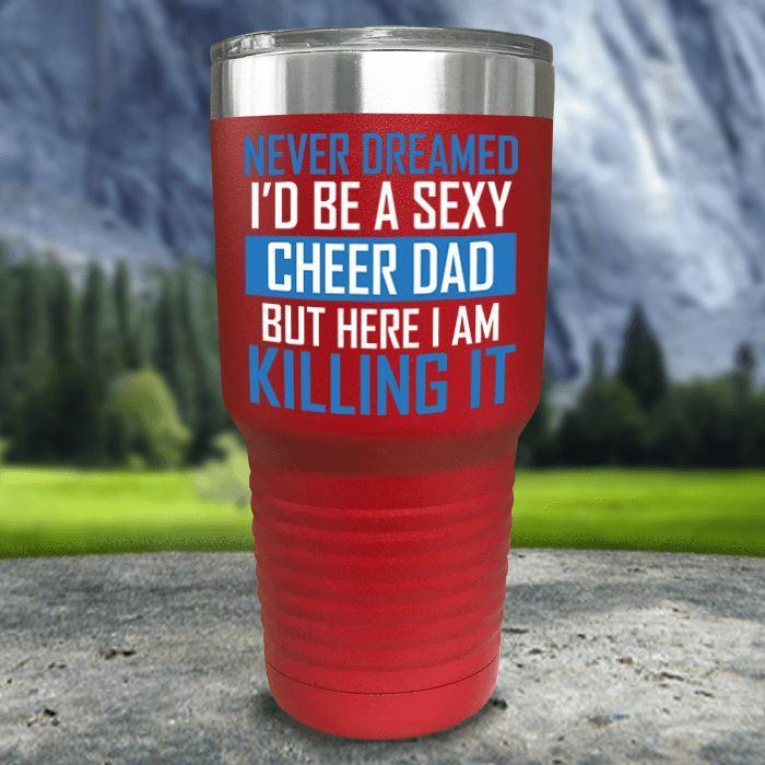 Cheer Dad Color Printed Tumblers Tumbler Nocturnal Coatings 30oz Tumbler Red 