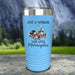 A Woman Who Loves Motorcycles Color Printed Tumblers Tumbler Nocturnal Coatings 20oz Tumbler Light Blue 