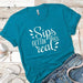 Sips Gettin Real Premium Tees T-Shirts CustomCat Turquoise X-Small 