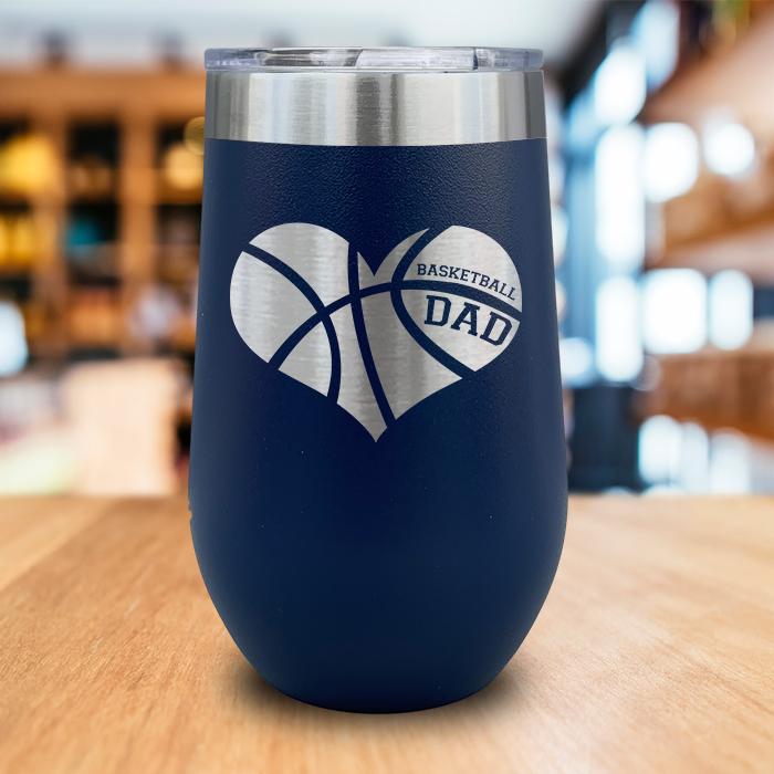 Basketball Dad Engraved Wine Tumbler