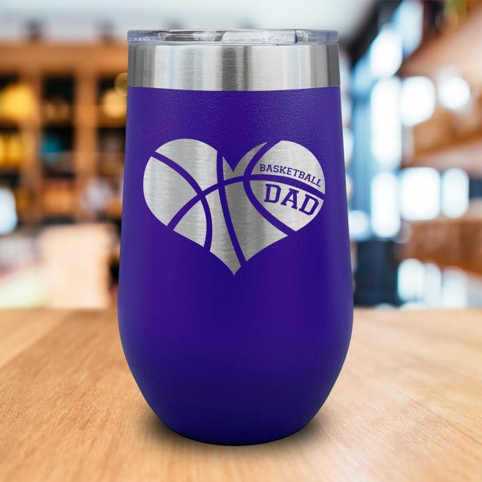 Basketball Dad Engraved Wine Tumbler