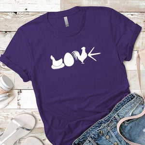 Chicken Love Premium Tees T-Shirts CustomCat Purple Rush/ X-Small 