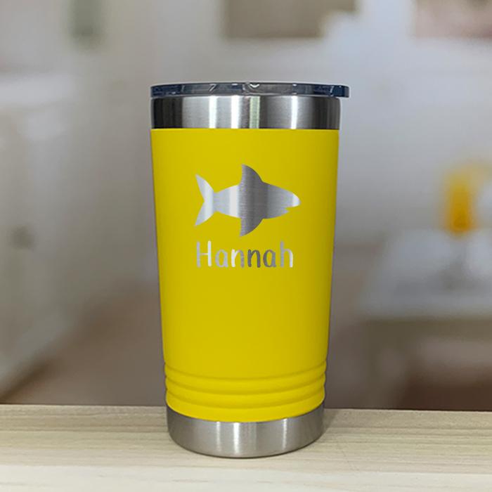 Personalized Shark Kids Engraved Tumbler