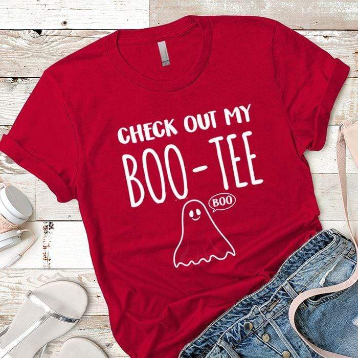 Check Out My Boo-Tee Premium Tees T-Shirts CustomCat Red X-Small 