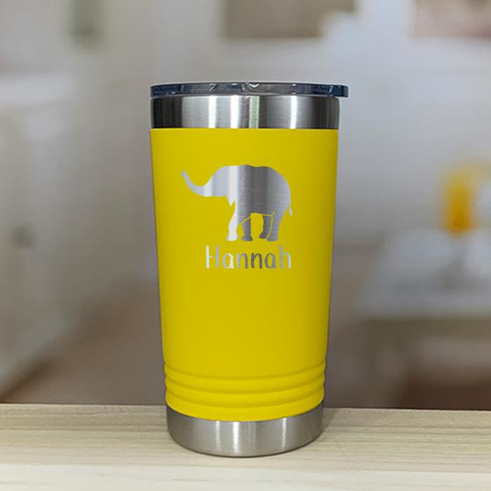 Personalized Elephant Kids Engraved Tumbler