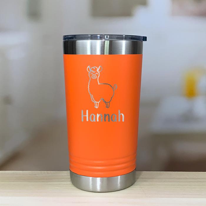 Personalized Llama Kids Engraved Tumbler