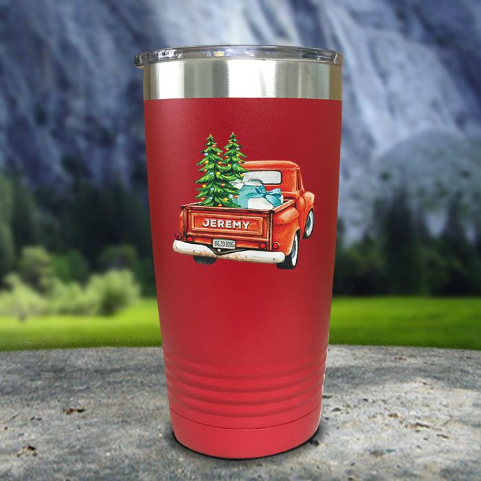 Christmas Truck Personalized Color Printed Tumblers