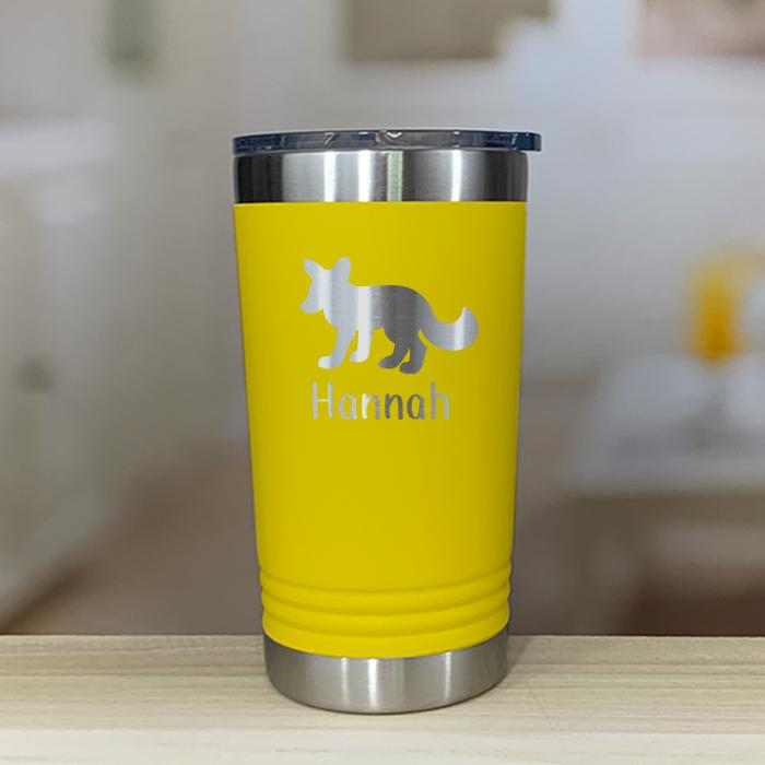 Personalized Fox Kids Engraved Tumbler