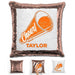 Cheerleader Personalized Magic Sequin Pillow Pillow GLAM Rose Gold Orange 