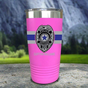 Personalized Police FULL Wrap Color Printed Tumblers Tumbler Nocturnal Coatings 20oz Tumbler Pink 