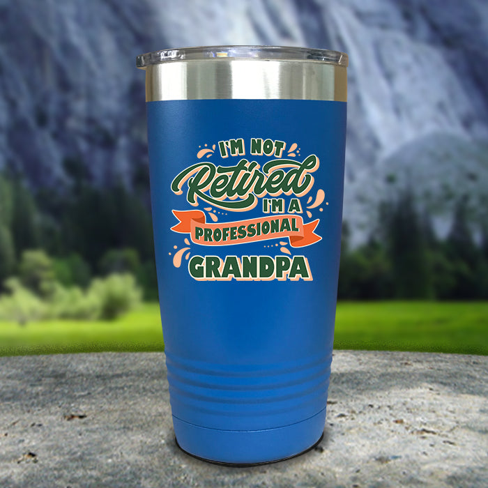 Retired Grandpa Personalized Color Printed Tumblers