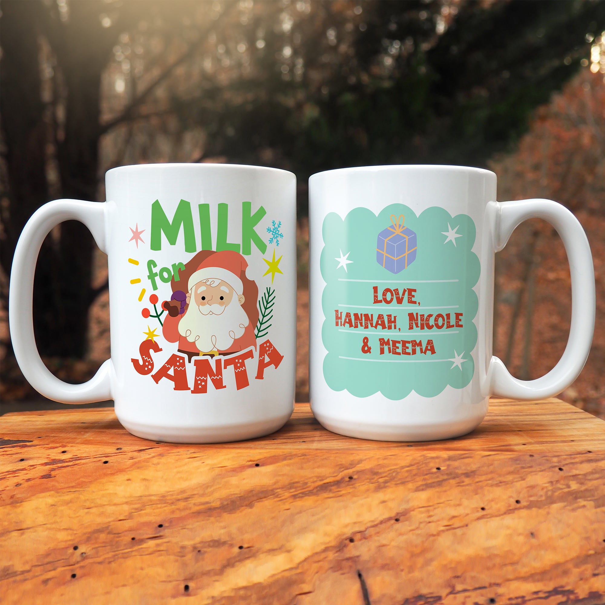 Personalized Milk For Santa Double Sided Mug