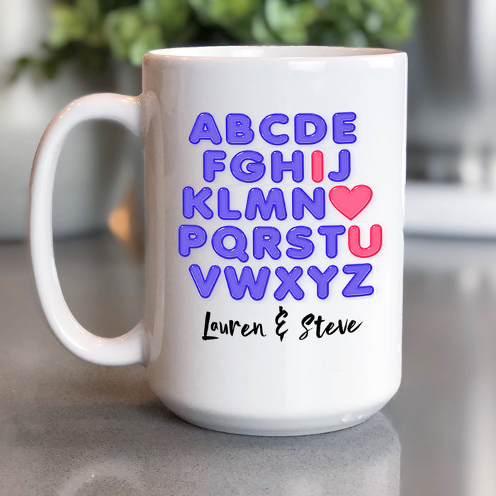 Alphabet Valentines Personalized Mug