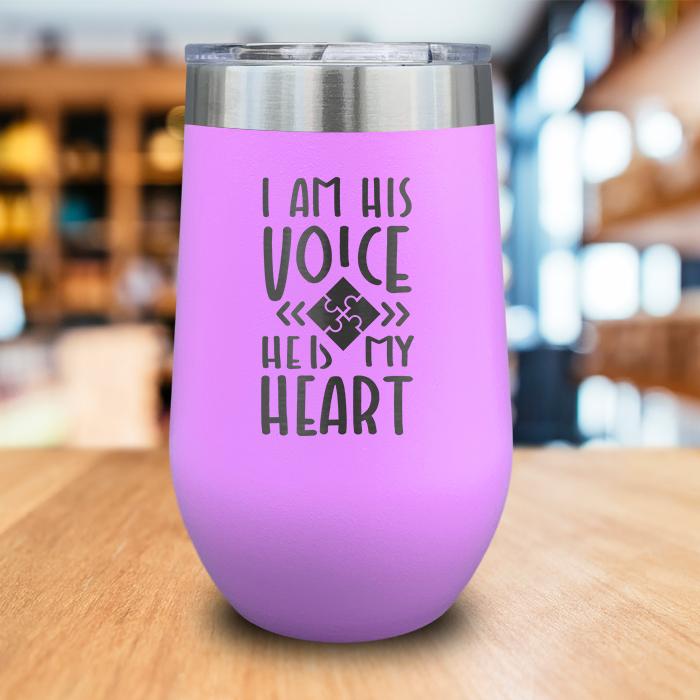 I Am His Voice Engraved Wine Tumbler