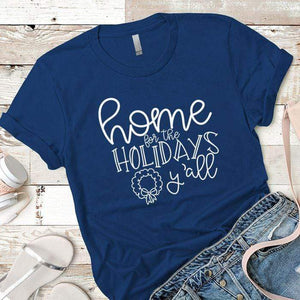 Home For The Holidays Premium Tees T-Shirts CustomCat Royal X-Small 