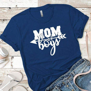 Mom Of The Boys Premium Tees T-Shirts CustomCat Royal X-Small 