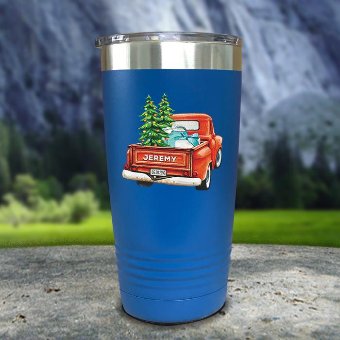 Christmas Truck Personalized Color Printed Tumblers