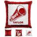 Cheerleader Personalized Magic Sequin Pillow Pillow GLAM Red Maroon 