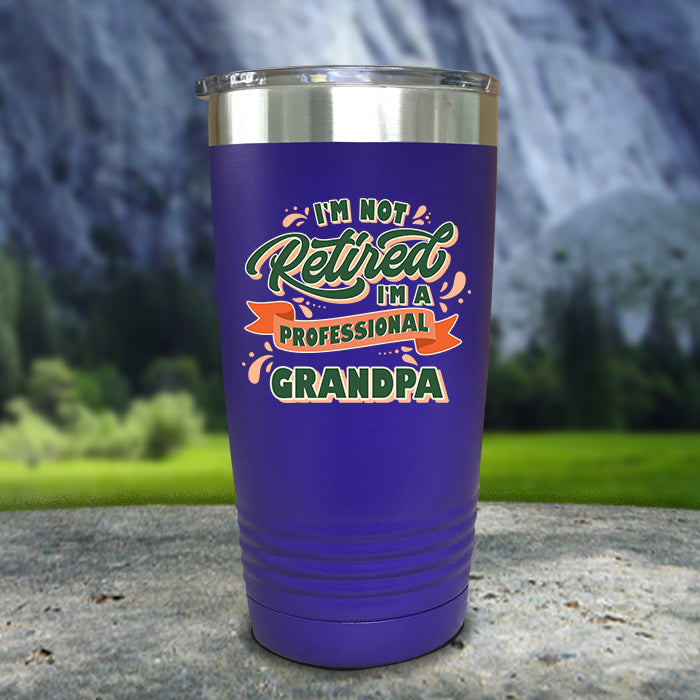 Retired Grandpa Personalized Color Printed Tumblers