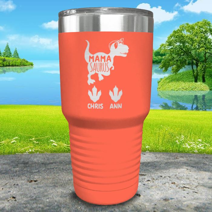 Mamasaurus With Babies Personalized Engraved Tumbler