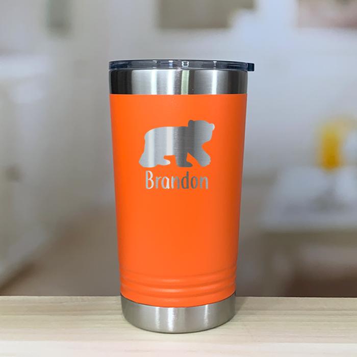 Personalized Bear Kids Engraved Tumbler