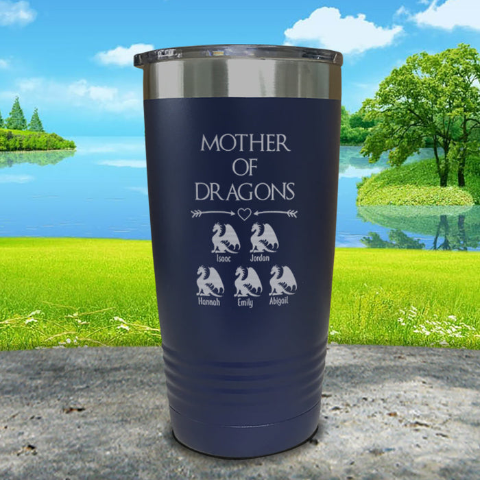 Mother Of Dragons (CUSTOM) With Kid's Name Engraved Tumblers