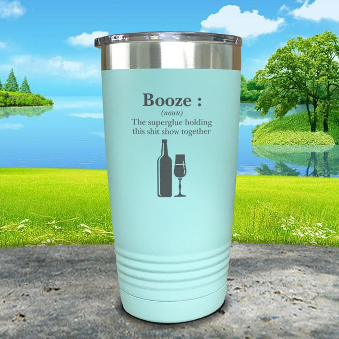 Booze Definition Engraved Tumbler