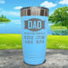 Dad Established CUSTOM Dates Engraved Tumblers Tumbler ZLAZER 20oz Tumbler Light Blue 