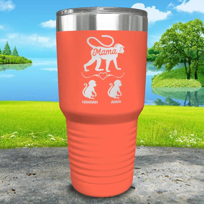 Mama Monkey Personalized Engraved Tumbler