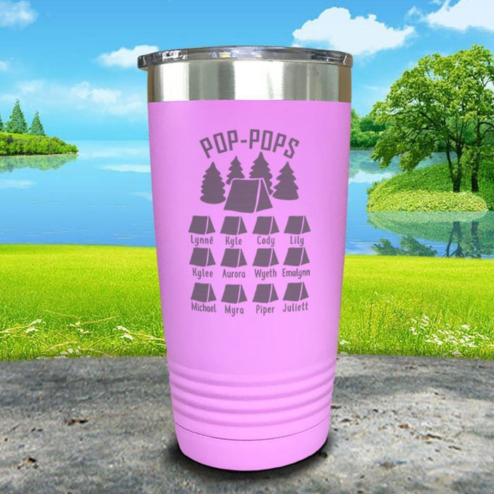 Camping (CUSTOM) Engraved Tumbler Tumbler ZLAZER 20oz Tumbler Lavender 