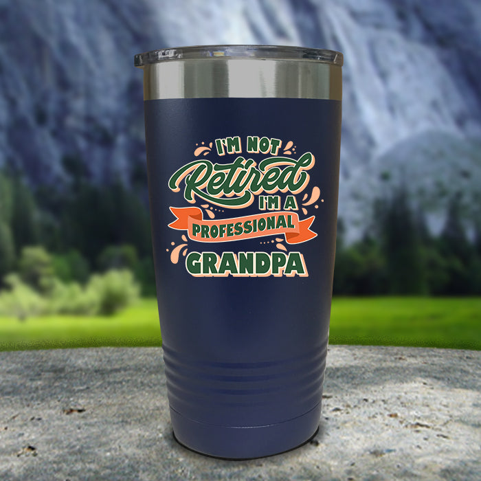 Retired Grandpa Personalized Color Printed Tumblers