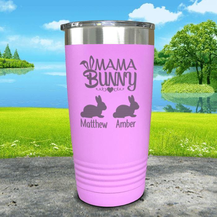 Mama Bunny (CUSTOM) With Child's Name Engraved Tumblers Tumbler ZLAZER 20oz Tumbler Lavender 