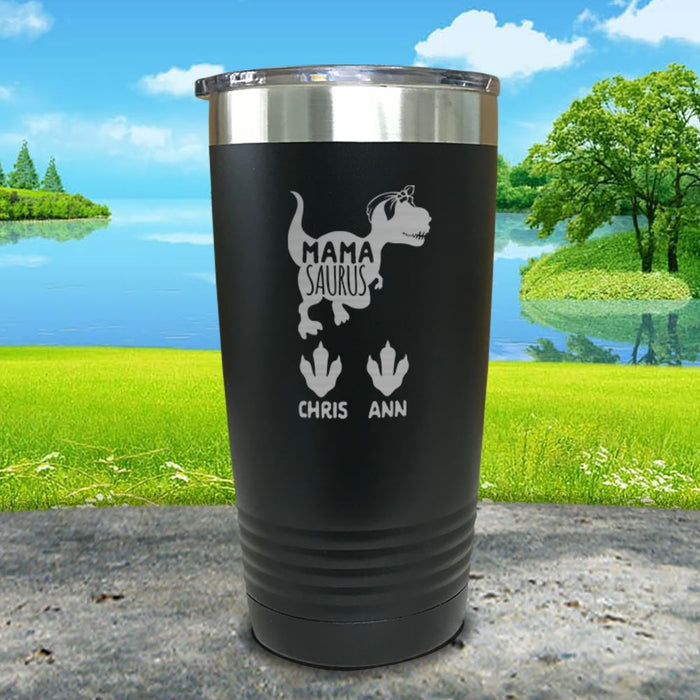 Mamasaurus With Babies Personalized Engraved Tumbler