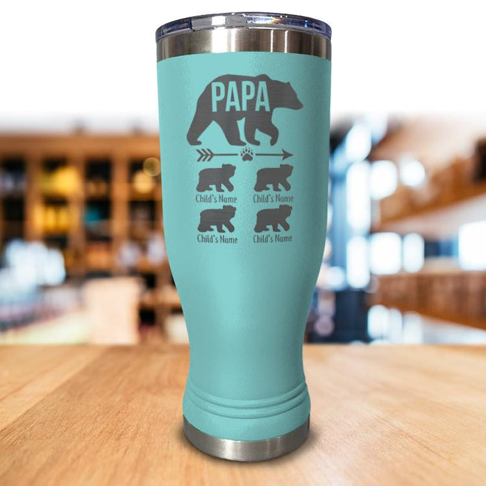 Personalized Papa Bear Pilsner Style Tumbler