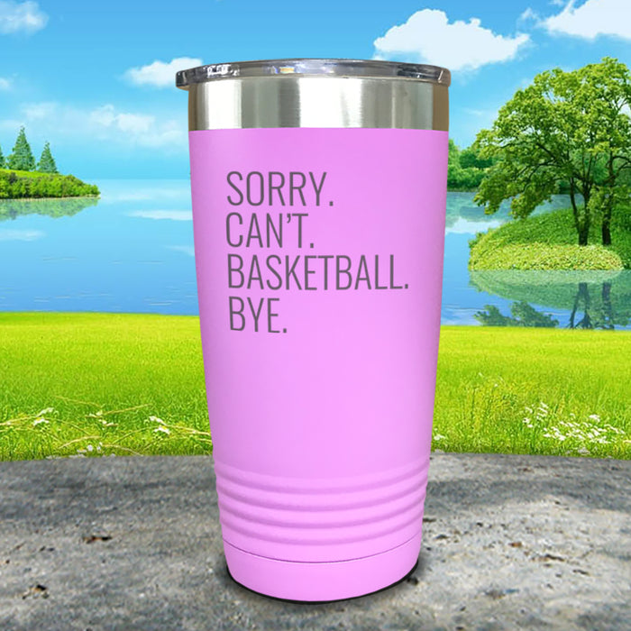 Sorry Can't Bye Personalized With Sports Engraved Tumbler