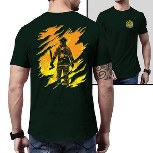Firefighter Into The Inferno Premium Tee T-Shirts CustomCat Forest Green X-Small 
