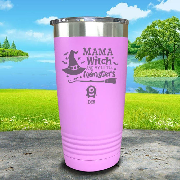 Mama Witch (CUSTOM) With Child's Name Engraved Tumbler Tumbler ZLAZER 20oz Tumbler Lavender 